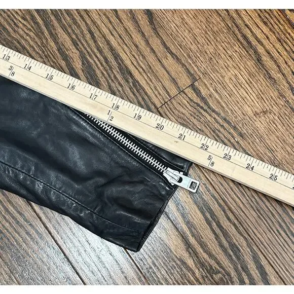 Zadig & Voltaire Loon Spi Biker Jacket Womens Small Black Lamb Leather‎ NWT - Picture 8 of 16